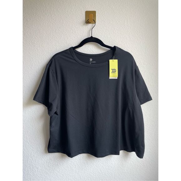All in Motion Black Crewneck Tee XXL NWT Recycled Stretch - Picture 1 of 7